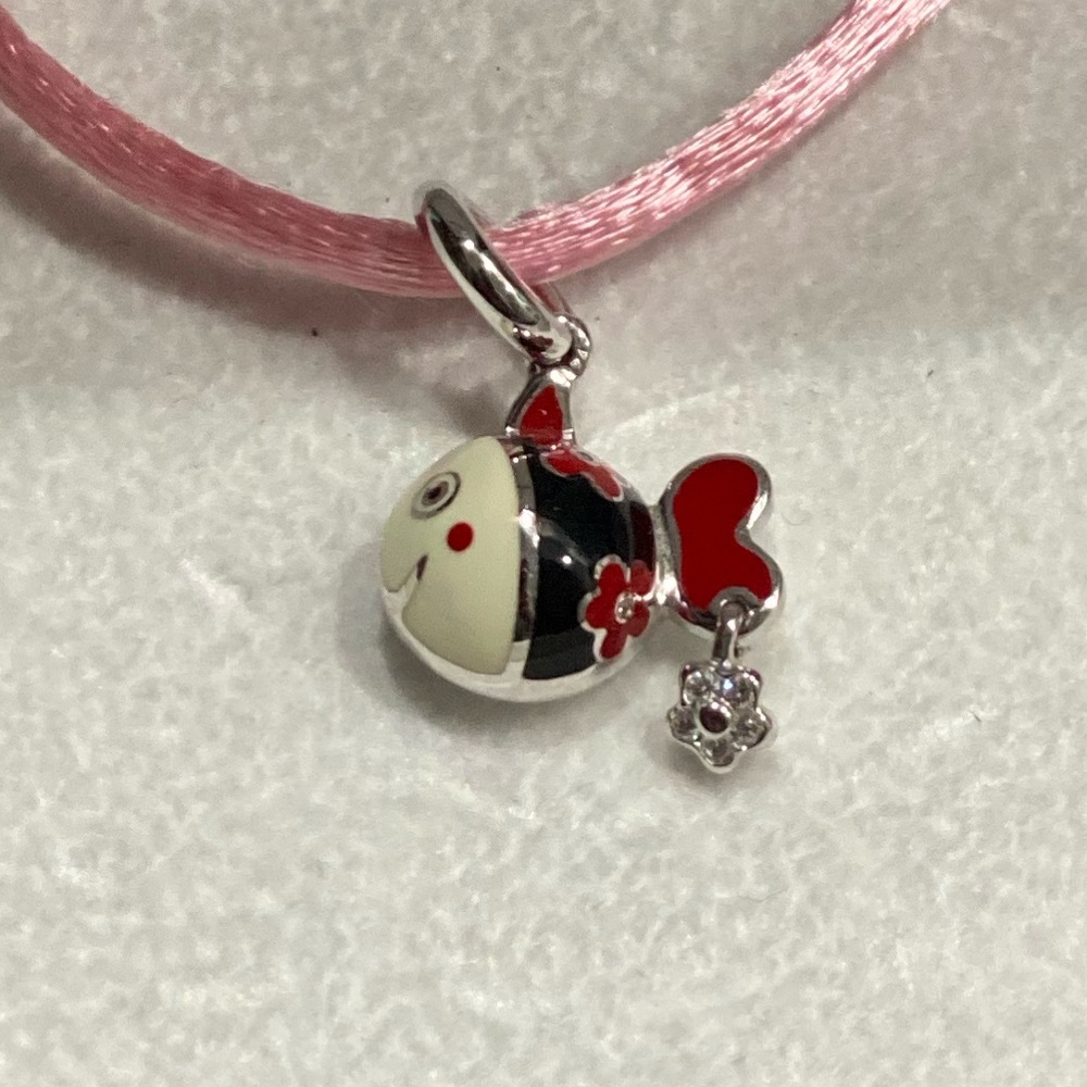 Aaron Basha Ball Fish Charm. NEVER BEEN WORN - Picture 2 of 4